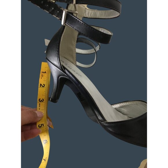 Ashro Womens Black Ankle Strap Heels Size 9 - Picture 9 of 9